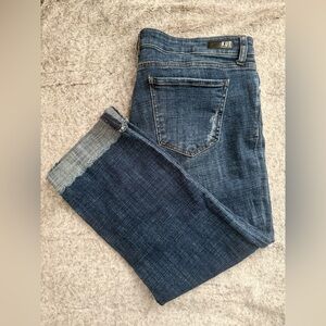 KUT from the Kloth Amy Crop Straight Leg Jeans – Dark Wash - Size 16